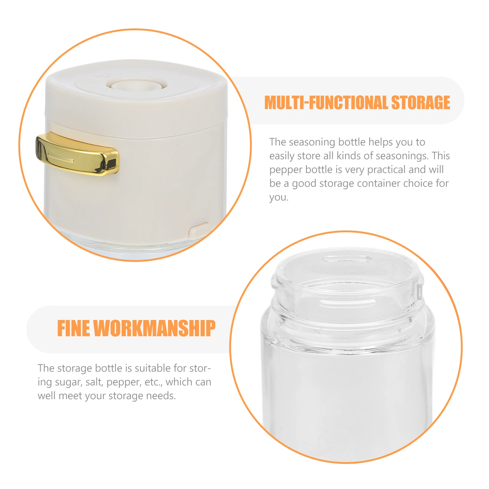 Press Salt Tank White Kitchen Storage Bottle Leak Proof Glass Condiment Seasoning Container Spice Jars Sugar Pepper Shaker
Press Salt Tank White Kitchen Storage Bottle Leak Proof Glass Condiment Seasoning Container Spice Jars Sugar Pepper Shaker