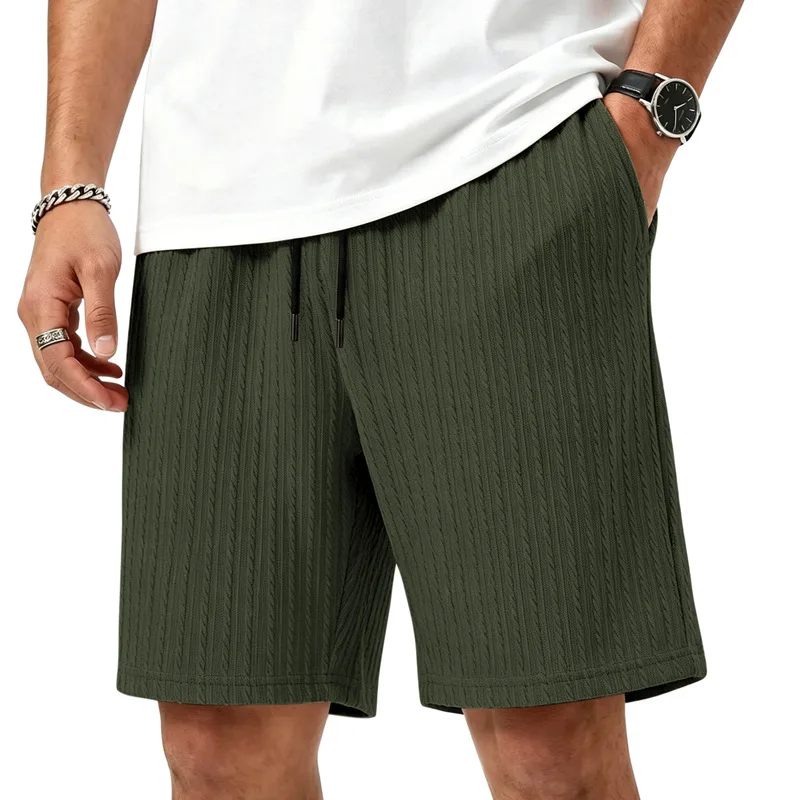 Summer Loose Breathable Jacquard Shorts For Men, Stretch Elastic Knit Casual Sports Short Pants Gym Running Daily Street Wear
Summer Loose Breathable Jacquard Shorts For Men, Stretch Elastic Knit Casual Sports Short Pants Gym Running Daily Street Wear