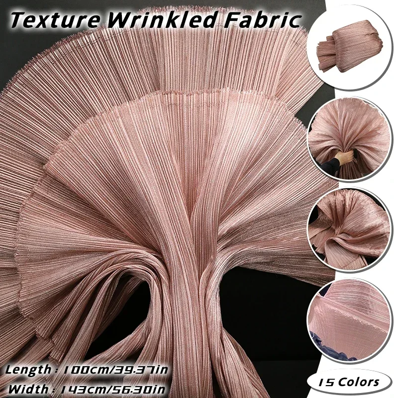 100x140cm Material Metallic Pearlescent Miyake Pleated Fabric Wedding Styling Stage Decor Dress DIY Material Clothing Supplies
100x140cm Material Metallic Pearlescent Miyake Pleated Fabric Wedding Styling Stage Decor Dress DIY Material Clothing Supplies