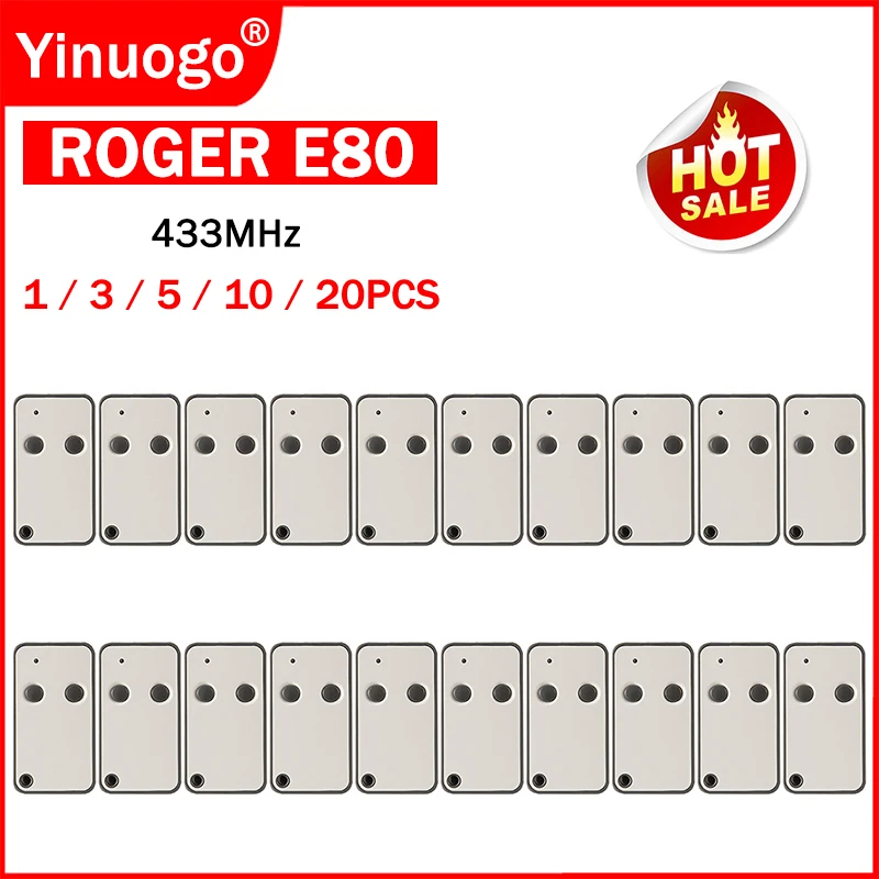 Special Offer!ROGER E80 TX52R TX54R 2 TX22 TX10 TX1 H80 M80 Electric Gate Garage Door Remote Control Duplicator Opener 433.92MHz
Special Offer!ROGER E80 TX52R TX54R 2 TX22 TX10 TX1 H80 M80 Electric Gate Garage Door Remote Control Duplicator Opener 433.92MHz
