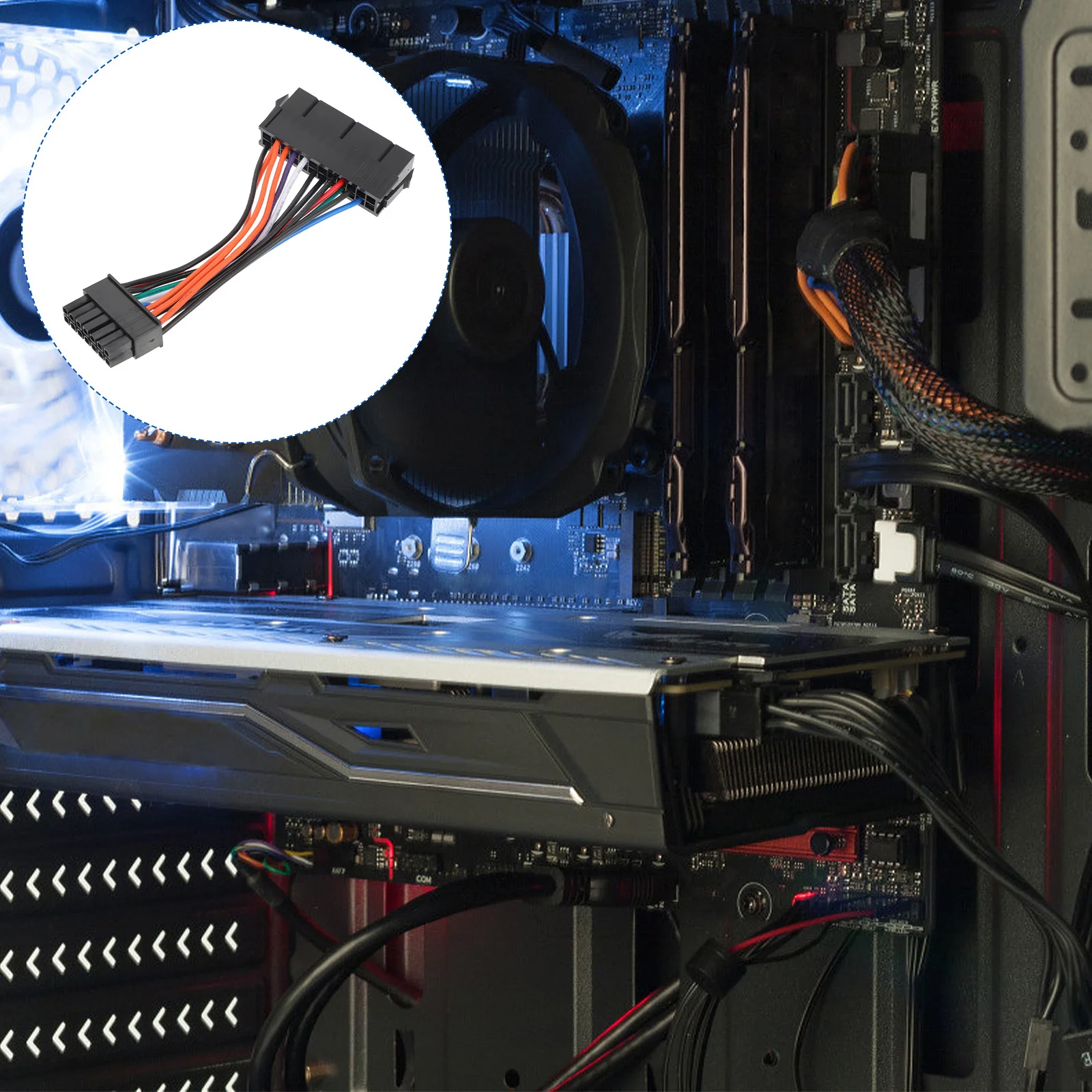 Atx Power Supply Cable 24 Pin to 14 Pin Replacement Premium Build Tinned Copper Wire Compatibility with H81 Q65 Q77
Atx Power Supply Cable 24 Pin to 14 Pin Replacement Premium Build Tinned Copper Wire Compatibility with H81 Q65 Q77