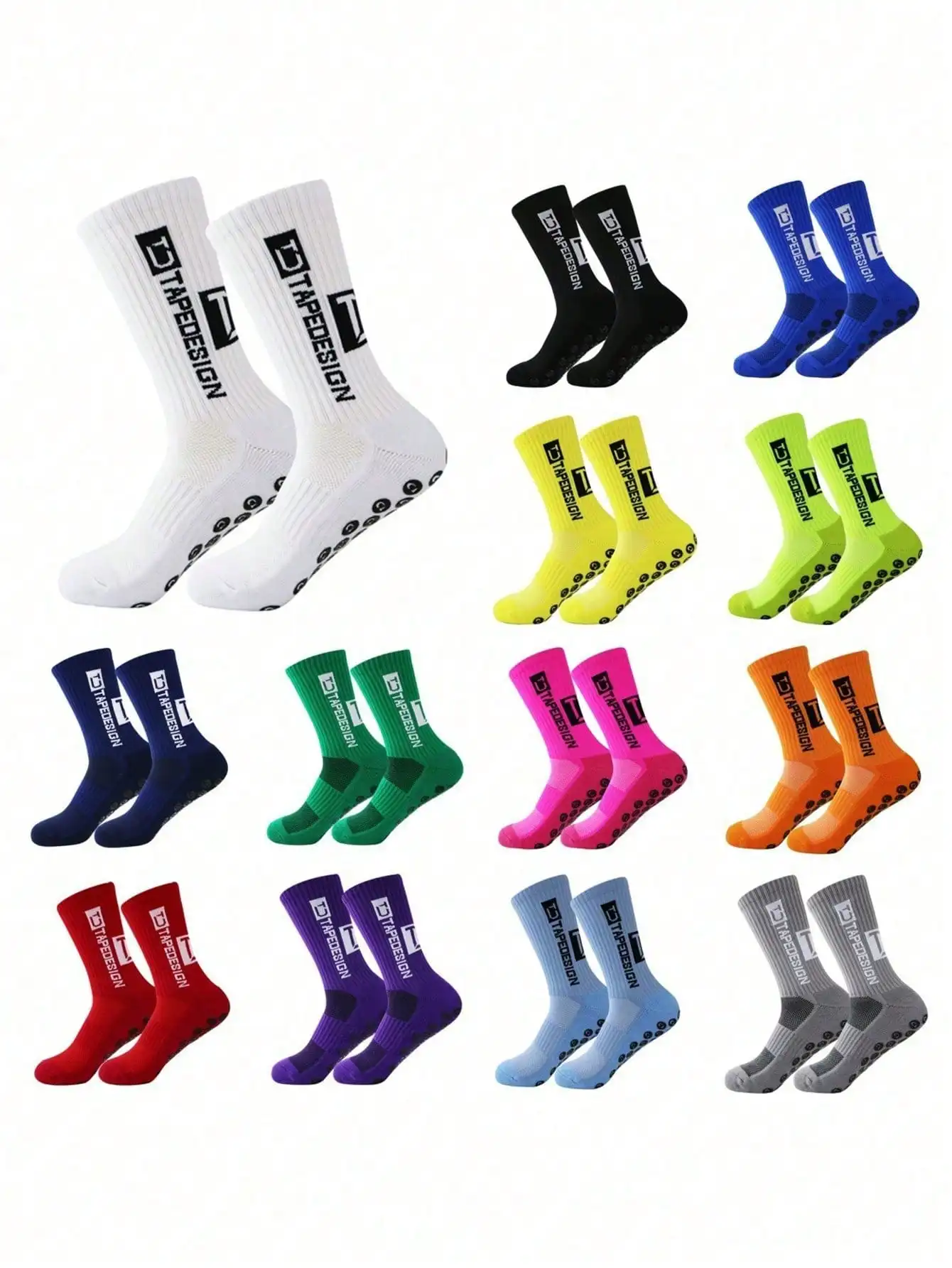 1/4-Pair Soccer Socks With Towel-Sole Socks, Adult Training Socks With Adhesive Finish, Non-Slip, Breathable, Sweat-Absorbing, White Mid-Calf Socks
1/4-Pair Soccer Socks With Towel-Sole Socks, Adult Training Socks With Adhesive Finish, Non-Slip, Breathable, Sweat-Absorbing, White Mid-Calf Socks
