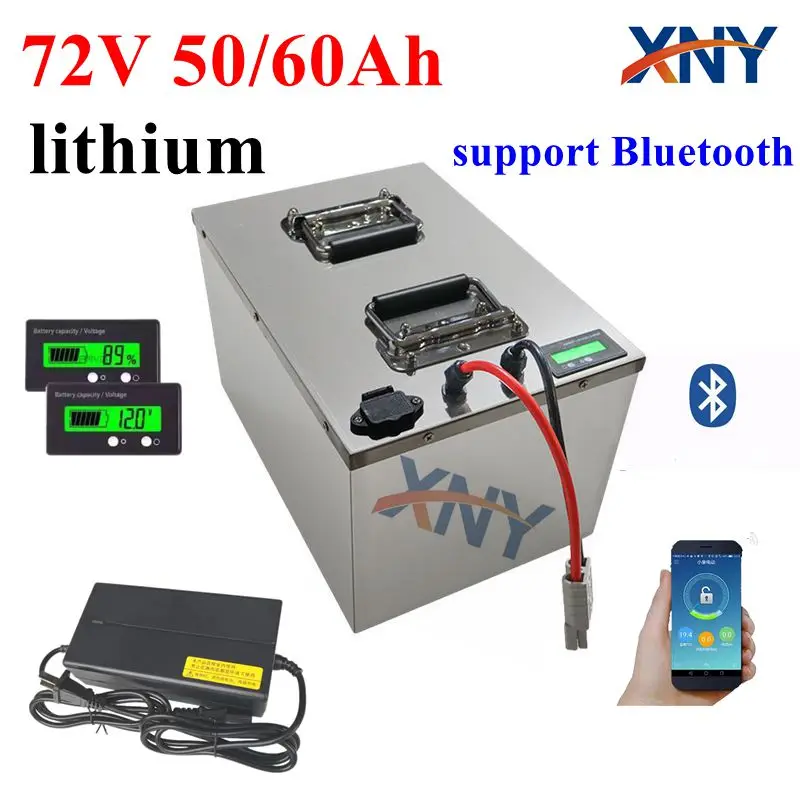 li ion 72v 50Ah 60Ah lithium ion battery with bluetooth APP BMS for 3000W 5000w scooter bike motorcycle + 10A charger
li ion 72v 50Ah 60Ah lithium ion battery with bluetooth APP BMS for 3000W 5000w scooter bike motorcycle + 10A charger