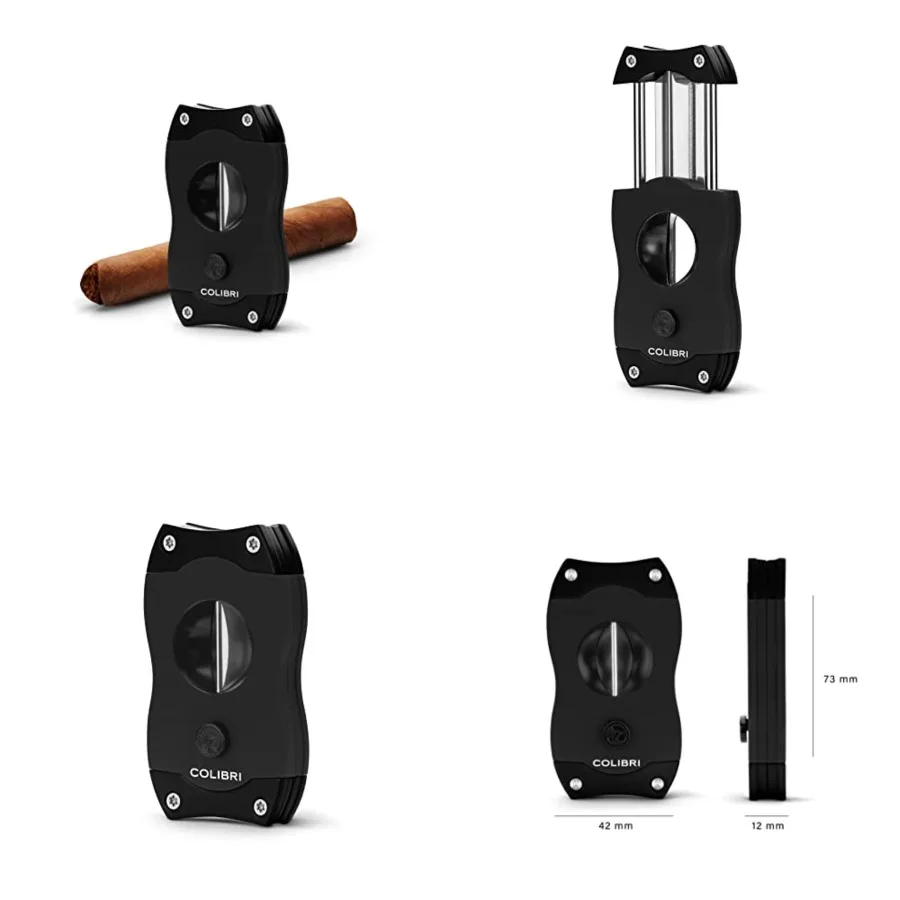 Premium V-Cut Cigar Cutter - Ergonomic Stainless Steel Spring-Loaded Blade, Ideal for up to 60+ Ring Gauge - Gift for Cigar Ent
Premium V-Cut Cigar Cutter - Ergonomic Stainless Steel Spring-Loaded Blade, Ideal for up to 60+ Ring Gauge - Gift for Cigar Ent