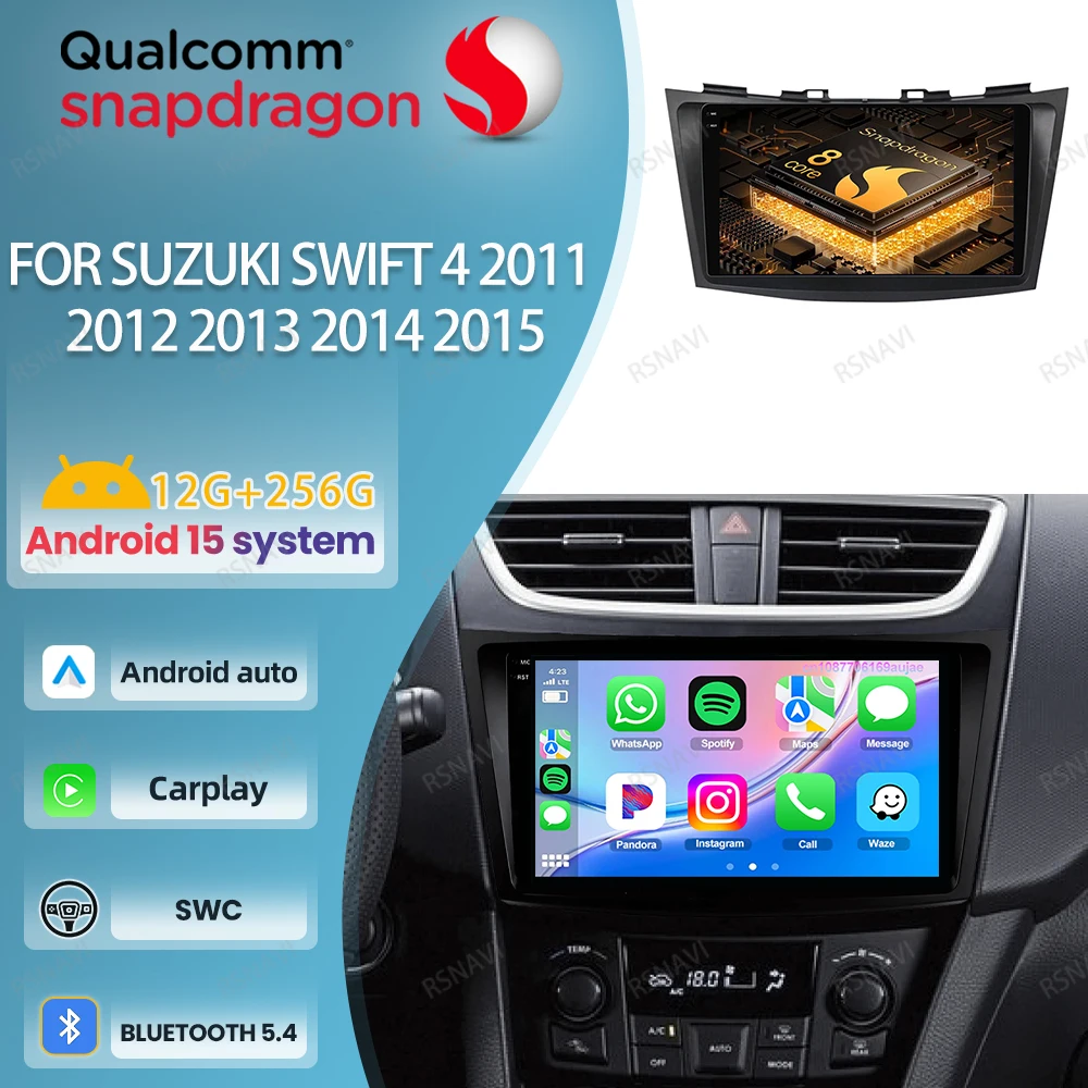 Car Radio Android 15 For Suzuki Swift 4 2011 2012 2013 2014 2015 5G WIFI BT Qualcomm GPS 4G LTE DSP Head Unit Viedo Player DVD
Car Radio Android 15 For Suzuki Swift 4 2011 2012 2013 2014 2015 5G WIFI BT Qualcomm GPS 4G LTE DSP Head Unit Viedo Player DVD
