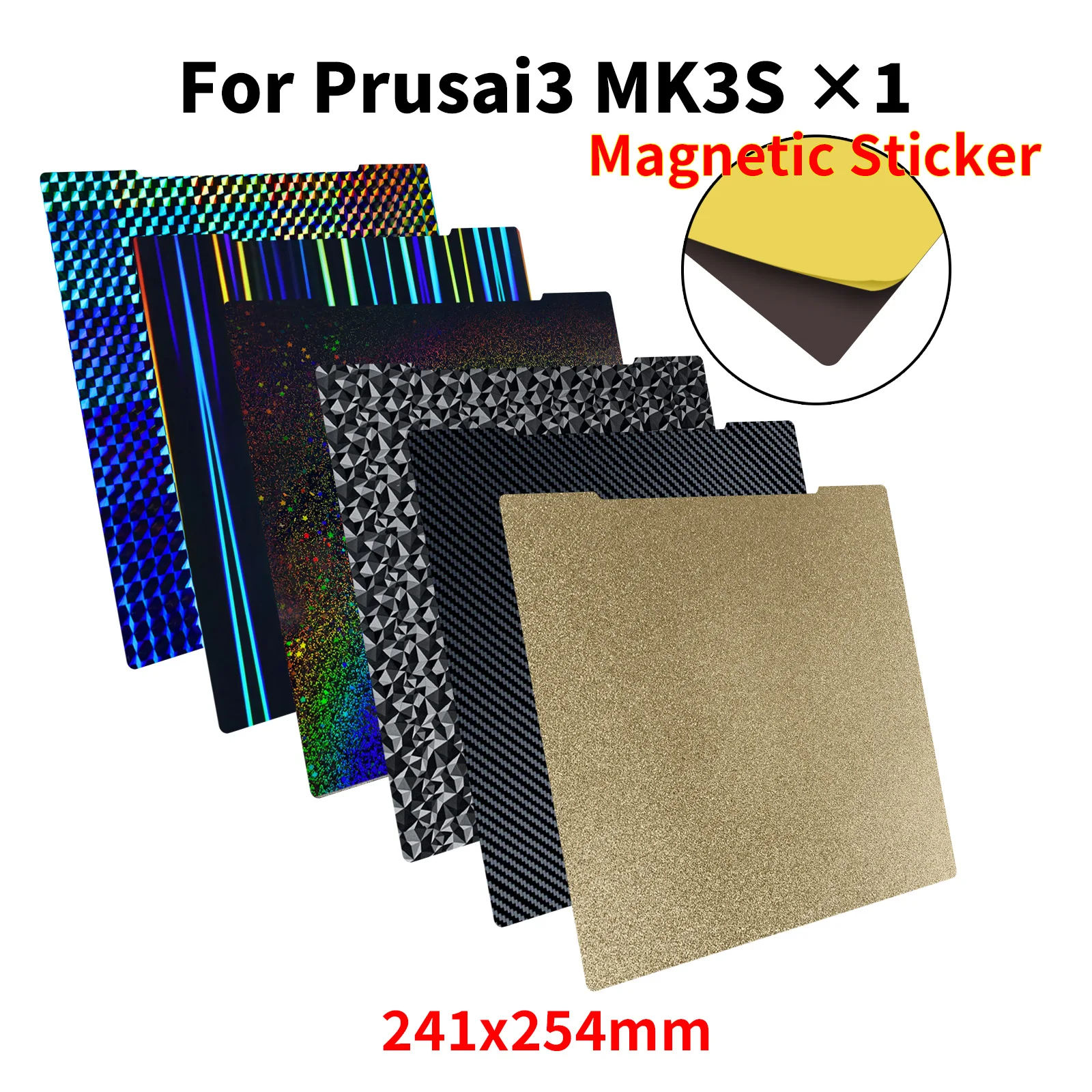 Sheet 241x254mm For Prusai3 MK3S ×1 Accessories Build Plate Steel 3D Printer Heated Bed With Magnetic Base
Sheet 241x254mm For Prusai3 MK3S ×1 Accessories Build Plate Steel 3D Printer Heated Bed With Magnetic Base