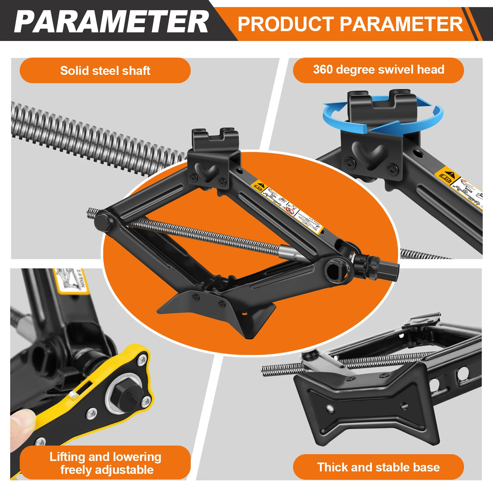 Hot sell 2 Ton Scissor Jack Set,Car SUV Auto Jack Kit with Extendable Wheel Wrench,Labor-Saving Repair & Tire Replacement Tool
Hot sell 2 Ton Scissor Jack Set,Car SUV Auto Jack Kit with Extendable Wheel Wrench,Labor-Saving Repair & Tire Replacement Tool