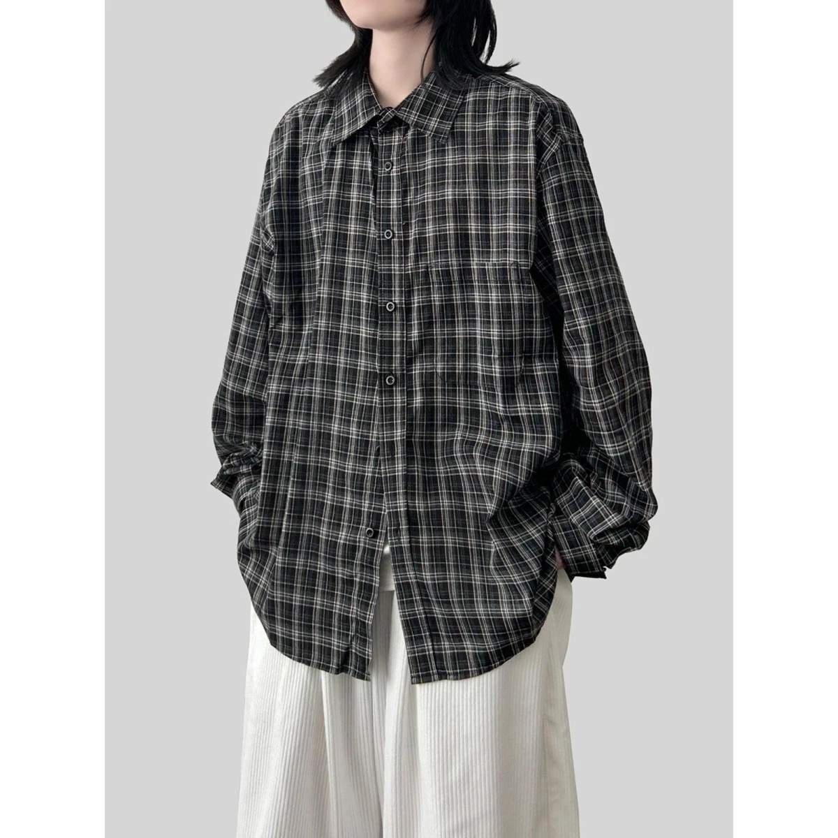 Retro Japanese Sle Loose Plaid Long Sve irt Casual Thin Women's Spring Autumn College Sle Lazy Coat Jaet
Retro Japanese Sle Loose Plaid Long Sve irt Casual Thin Women's Spring Autumn College Sle Lazy Coat Jaet