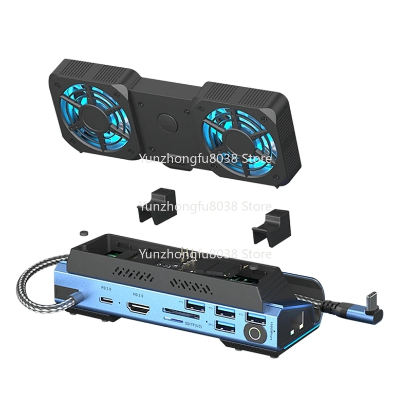 10-In-1 Type-C Game Docking Station For Steam Deckrog Ally/Switch M.2 Pcie Nvme Hard Disk Box,USB C HUB 4K60HZ Dual Fan
10-In-1 Type-C Game Docking Station For Steam Deckrog Ally/Switch M.2 Pcie Nvme Hard Disk Box,USB C HUB 4K60HZ Dual Fan