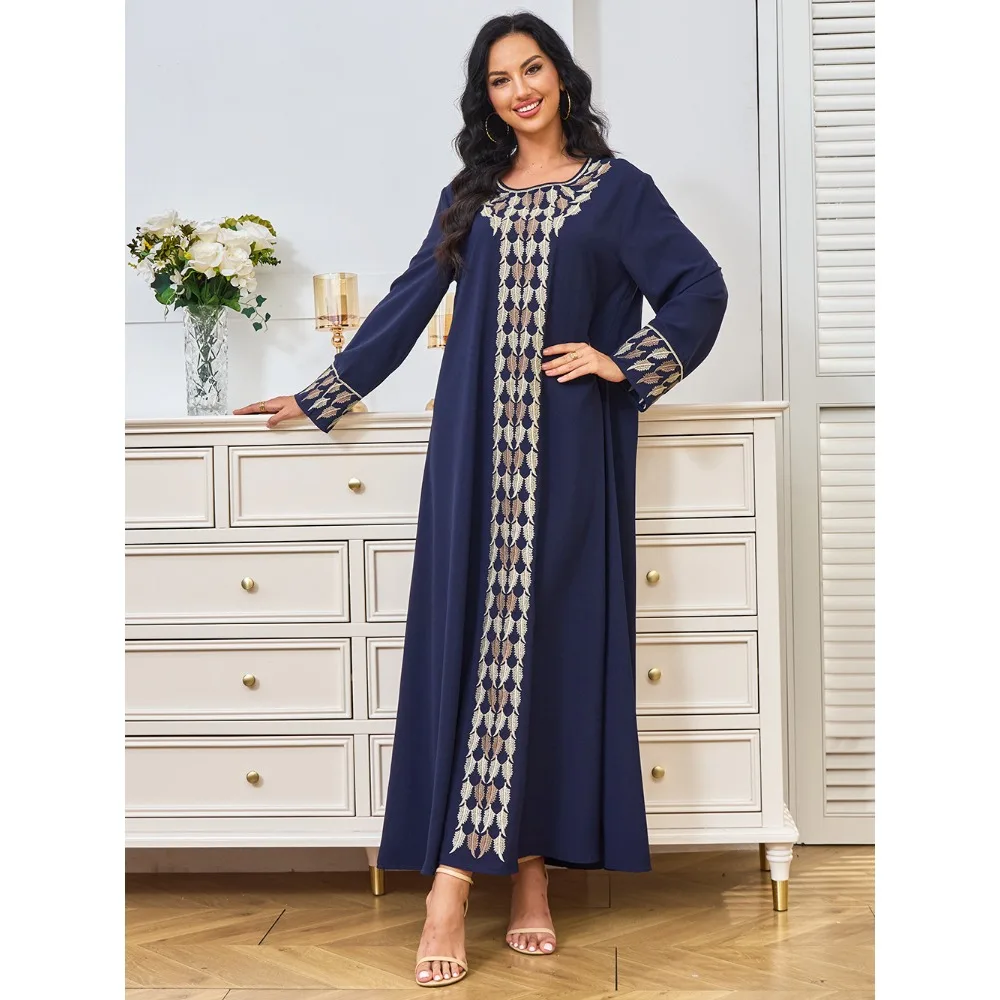 2025 Eid Muslim Embroidery Robe for Women Morocco Fashion Long Sleeved Kaftan Dubai Casual Loose Party Dresses Vestidos Jalabiya
2025 Eid Muslim Embroidery Robe for Women Morocco Fashion Long Sleeved Kaftan Dubai Casual Loose Party Dresses Vestidos Jalabiya