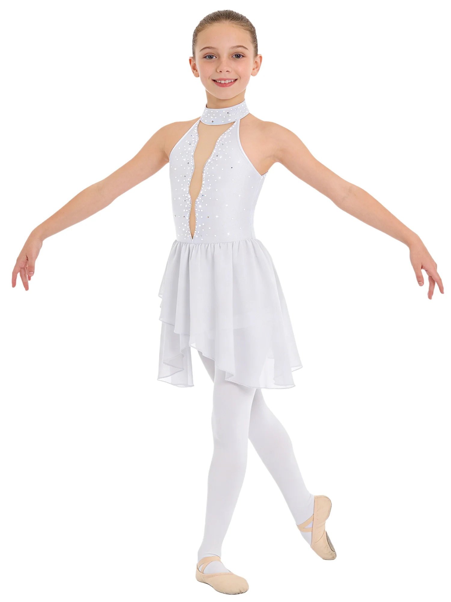 Kids Girls Lyrical Dance Dress Rhinestone Sleeveless Sheer Mesh Tutu Ballet Gymnastic Leotard Figure Skating Performance Costume
Kids Girls Lyrical Dance Dress Rhinestone Sleeveless Sheer Mesh Tutu Ballet Gymnastic Leotard Figure Skating Performance Costume