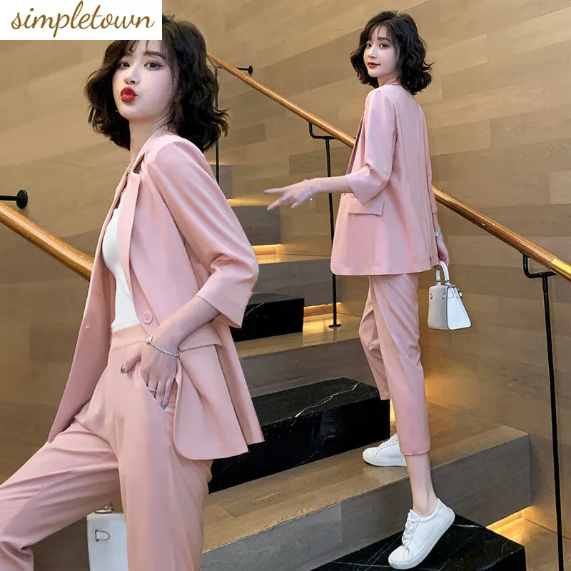 Fashion Women's Set 2024 New Korean Spring/Summer New Leisure Age Reducing Elegant Women's Two Piece Set
Fashion Women's Set 2024 New Korean Spring/Summer New Leisure Age Reducing Elegant Women's Two Piece Set