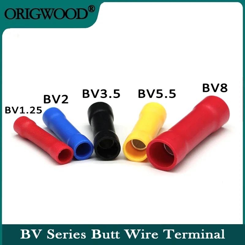 10~100pcs Wire Terminal BV1.25 BV2 BV3.5 BV5.5 BV8 Straight Butt Splice Crimp PVC Insulated Copper Tube Cold Press Cable Connect
10~100pcs Wire Terminal BV1.25 BV2 BV3.5 BV5.5 BV8 Straight Butt Splice Crimp PVC Insulated Copper Tube Cold Press Cable Connect