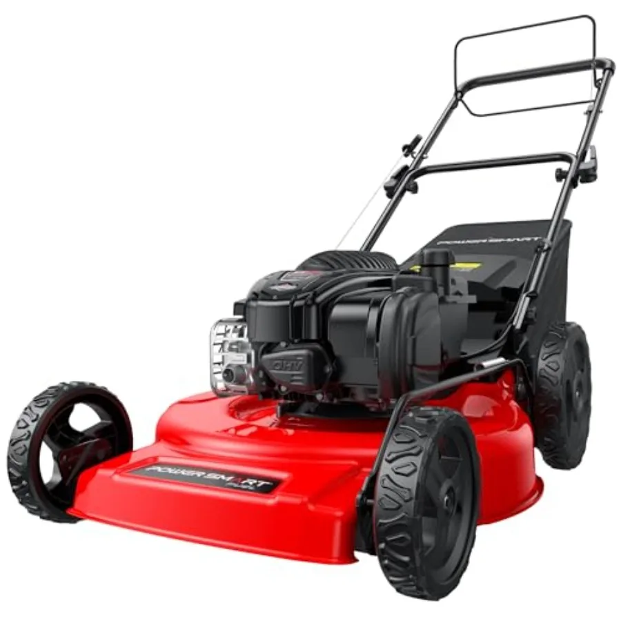 22-Inch Gas Lawn Mower 150cc BandS Engine Self-Propelled 3-in-1 Mulching System 6 Cutting Heights Rear-Wheel Drive Durable Stee
22-Inch Gas Lawn Mower 150cc BandS Engine Self-Propelled 3-in-1 Mulching System 6 Cutting Heights Rear-Wheel Drive Durable Stee