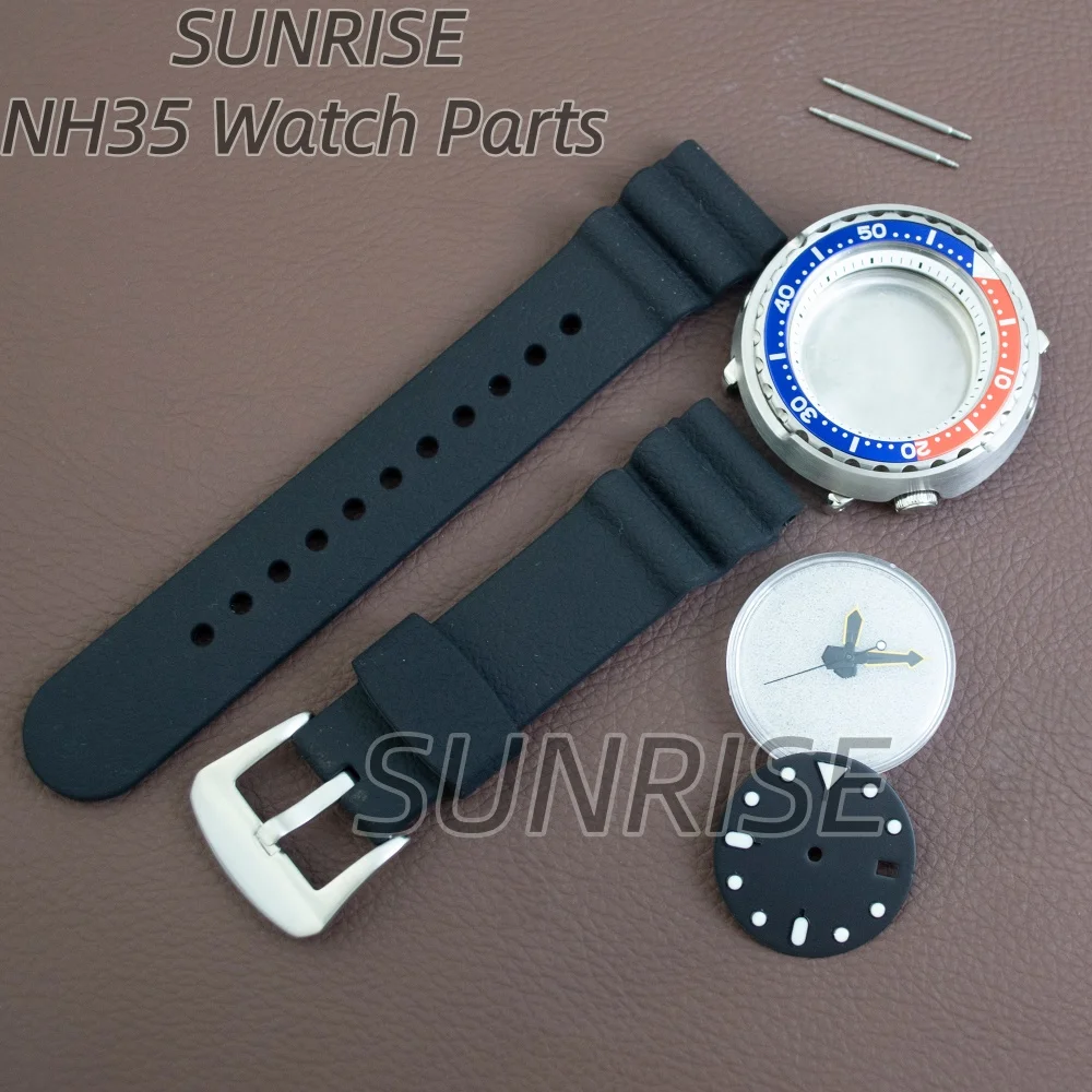 47mm 200m Waterproof Diving Case For NH34 NH35 NH36 Movement Stainless Steel Tuna Watch Case Dome Sapphire Crystal 28.5mm Dial
47mm 200m Waterproof Diving Case For NH34 NH35 NH36 Movement Stainless Steel Tuna Watch Case Dome Sapphire Crystal 28.5mm Dial