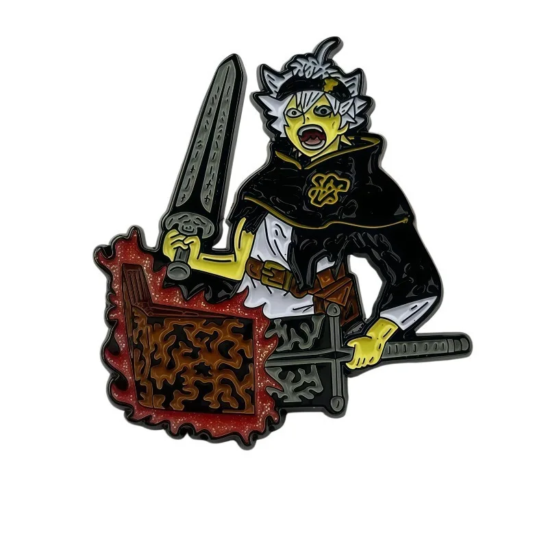 Black Clover Creative Cartoon Metal Brooch Double Sword Cat Warrior Badge Personalized Trendy Clothing Accessories
Black Clover Creative Cartoon Metal Brooch Double Sword Cat Warrior Badge Personalized Trendy Clothing Accessories