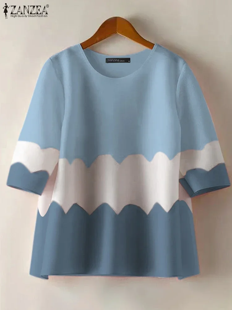 ZANZEA 2025 Summer Women Blouses Fashion Vintage Casual Short Sleeve Colorblock Blusas Tunics Casual O-neck Tops Streetwear
ZANZEA 2025 Summer Women Blouses Fashion Vintage Casual Short Sleeve Colorblock Blusas Tunics Casual O-neck Tops Streetwear