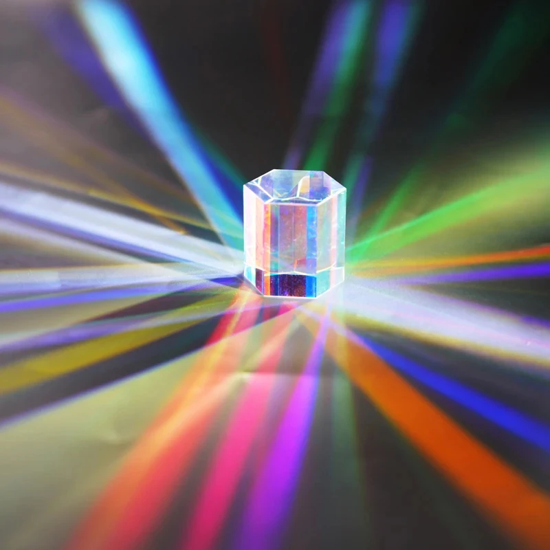 Colorful Prism Suncatcher & Beam Combiner - Light Hexagonal Cube Educational Experiment & Stress Relief Tool
Colorful Prism Suncatcher & Beam Combiner - Light Hexagonal Cube Educational Experiment & Stress Relief Tool