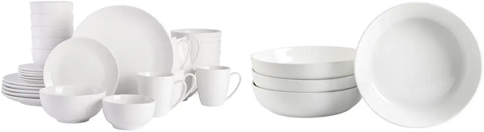 Zen Buffet Porcelain Dinnerware Set, Service for 6 (30pcs), White (Coupe) & Zen Buffet 4-Piece 8.5-Inch Porcelain Chip and Scrat
Zen Buffet Porcelain Dinnerware Set, Service for 6 (30pcs), White (Coupe) & Zen Buffet 4-Piece 8.5-Inch Porcelain Chip and Scrat