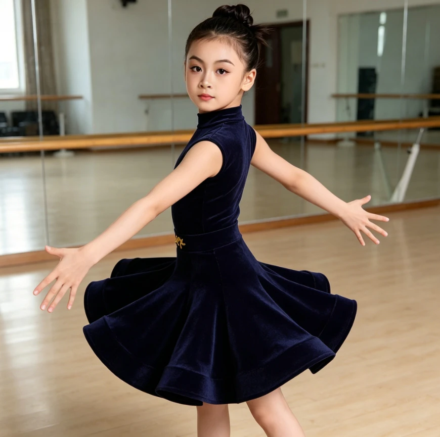 Kids Summer Thin Velvet Latin Dance Dress For Professional Competition Standard Ballroom Outfit Daily Training Stage Performance
Kids Summer Thin Velvet Latin Dance Dress For Professional Competition Standard Ballroom Outfit Daily Training Stage Performance