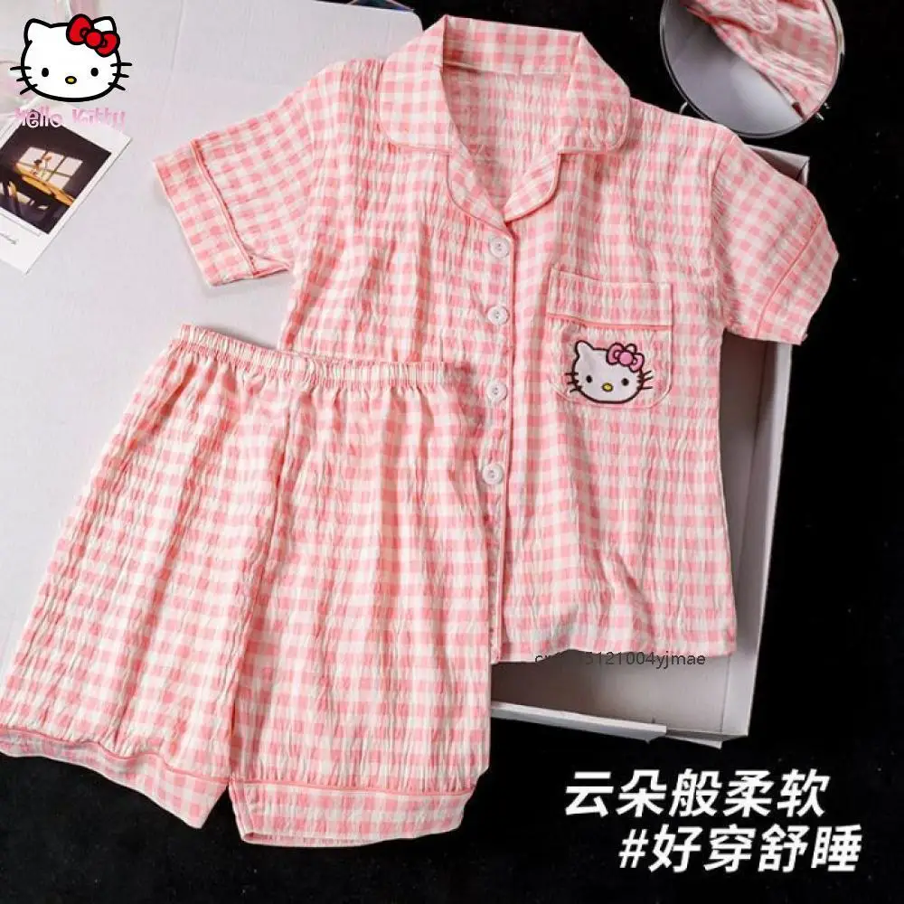 Hello Kitty Sanrio Short Sleeve Shorts Cloud Cotton Sleepwear Cute Student Can Wear Outdoor Home Clothes Children Casual Kawaii
Hello Kitty Sanrio Short Sleeve Shorts Cloud Cotton Sleepwear Cute Student Can Wear Outdoor Home Clothes Children Casual Kawaii