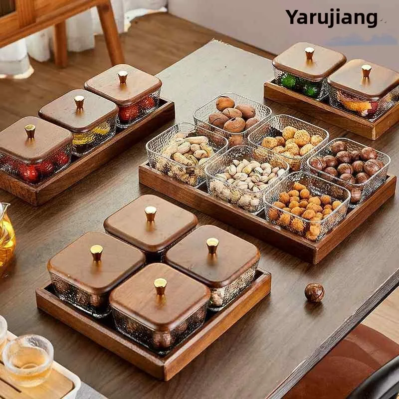 Walnut Wood Glass Tea Table Snack Plate Fruit Plate Living Room Home Use Candy Plate Chinese New Year Special
Walnut Wood Glass Tea Table Snack Plate Fruit Plate Living Room Home Use Candy Plate Chinese New Year Special
