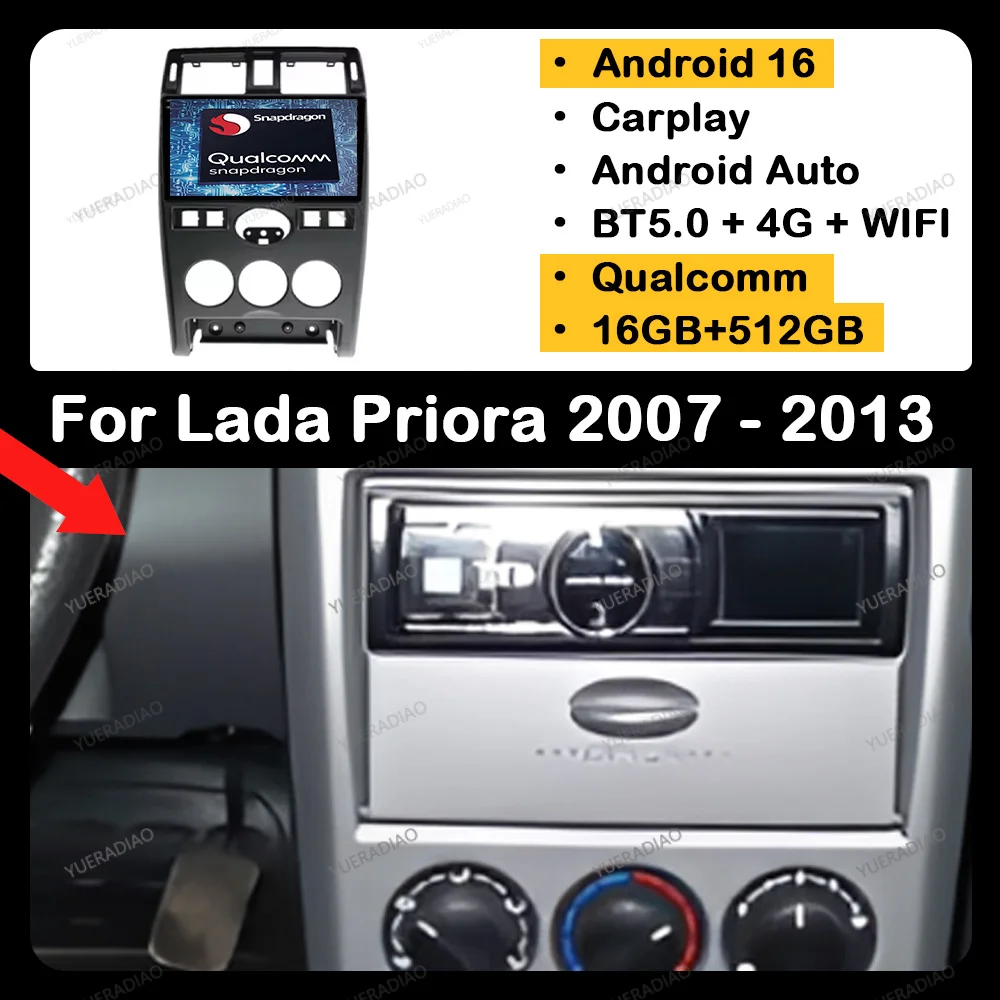 Android 16 Car Radio For LADA Priora 2007 - 2013 Multimedia Stereo Video Player GPS NAVI 2DIN 4G LTE 5G WIFI QLED Head Unit BT
Android 16 Car Radio For LADA Priora 2007 - 2013 Multimedia Stereo Video Player GPS NAVI 2DIN 4G LTE 5G WIFI QLED Head Unit BT