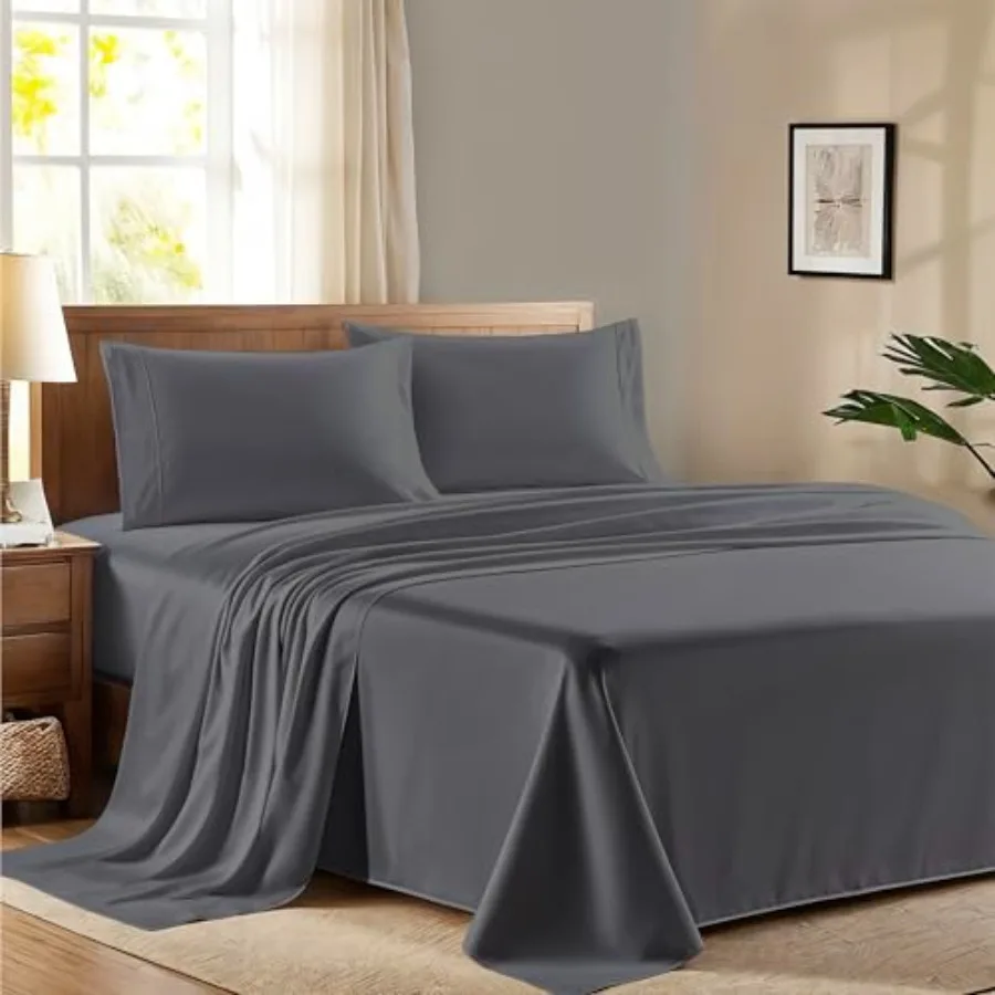 100% Egyptian Cotton Size Sheet Set - 600 Series Refined Collection Sheets Set for Size Bed 4 PC,,Soft, Cooling, Luxury Hotel 1
100% Egyptian Cotton Size Sheet Set - 600 Series Refined Collection Sheets Set for Size Bed 4 PC,,Soft, Cooling, Luxury Hotel 1