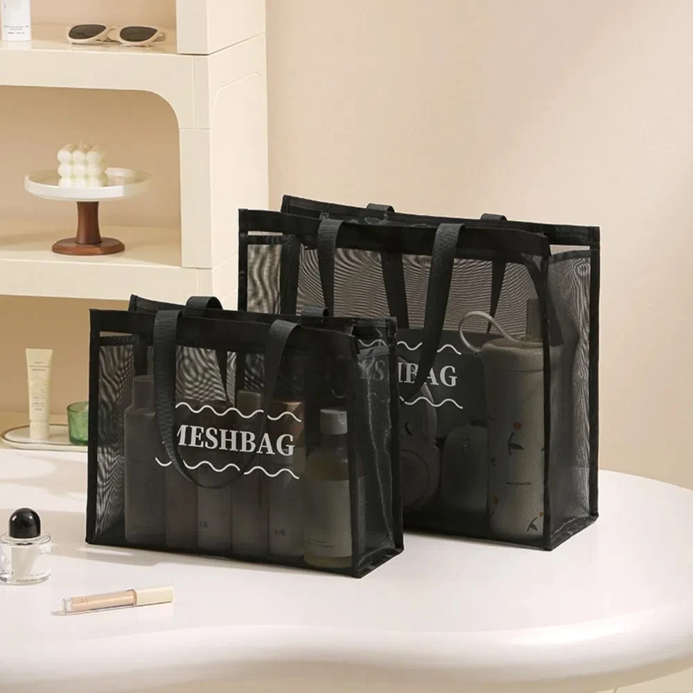 Portable Mesh Makeup Wash Bag Swim Beach Hollow Tote Bag Waterproof Large Capacity Toiletry Storage Bag Summer
Portable Mesh Makeup Wash Bag Swim Beach Hollow Tote Bag Waterproof Large Capacity Toiletry Storage Bag Summer