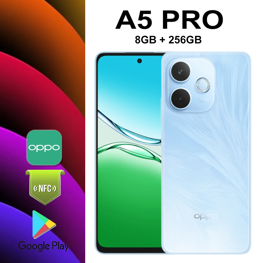 OPPO A5 Pro 5G smart fashion mobile phone 8GB + 256GB RAM/ five-year durable large battery: 6000mAh large-capacity battery/NFC
OPPO A5 Pro 5G smart fashion mobile phone 8GB + 256GB RAM/ five-year durable large battery: 6000mAh large-capacity battery/NFC