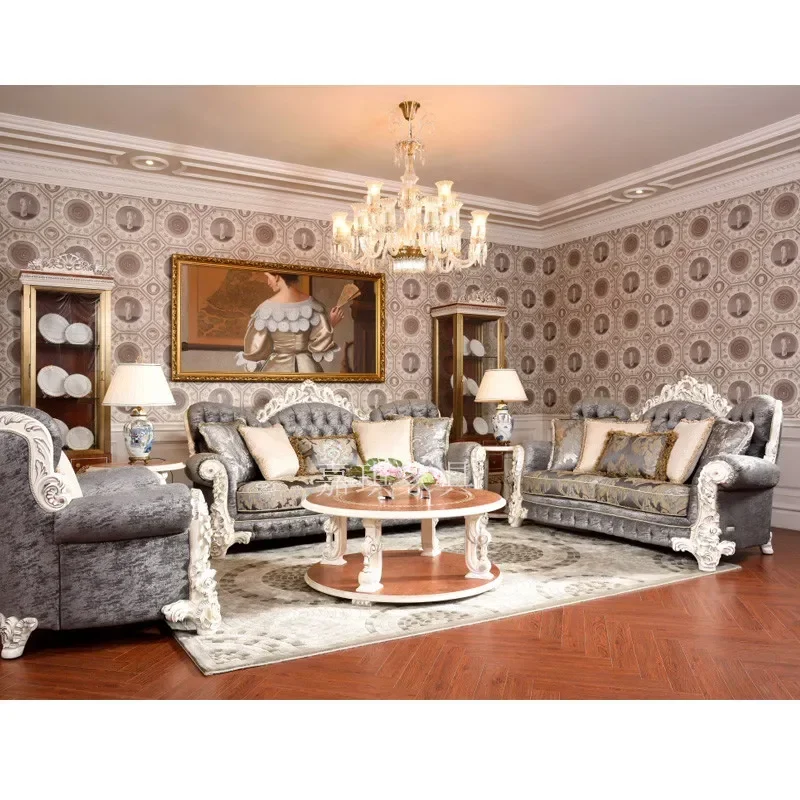 Custom-made European-style villa luxury sofa all solid wood hand carved French tea table living room furniture
Custom-made European-style villa luxury sofa all solid wood hand carved French tea table living room furniture