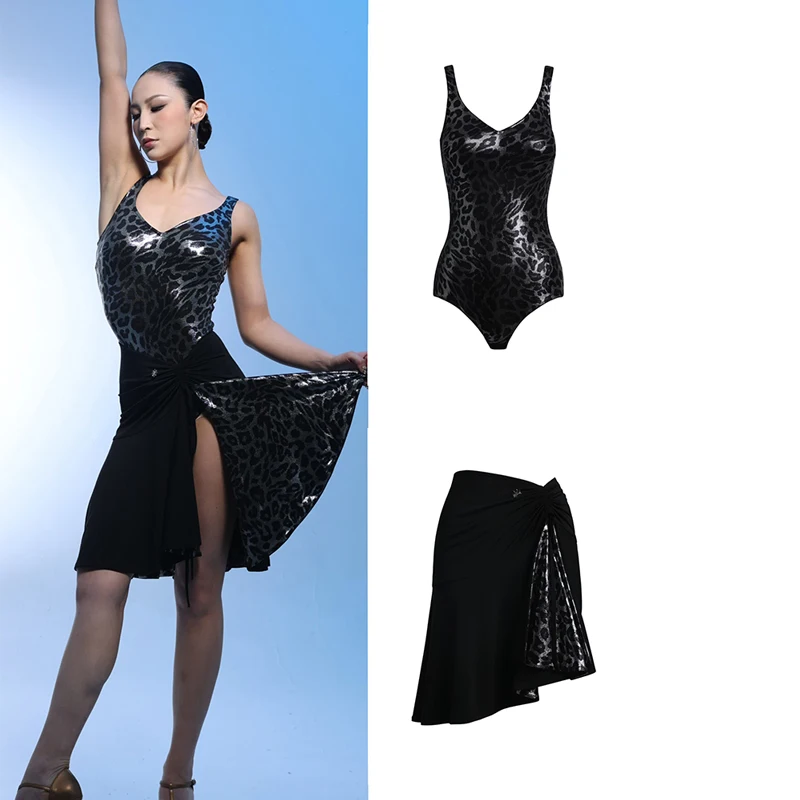 2026 Women Latin Dance Practice Clothes Leopard Bodysuit Split Skirts Practice Suit Adult Chacha Rumba Latin DanceWear DQS22668
2026 Women Latin Dance Practice Clothes Leopard Bodysuit Split Skirts Practice Suit Adult Chacha Rumba Latin DanceWear DQS22668