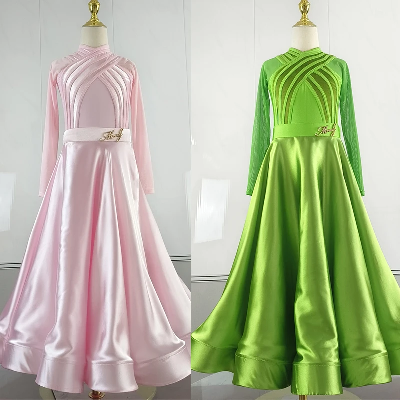 Girls Latin Ballroom Dance Clothes Competition Dress Long Sleeves National Standard Dance Costume Tops Skirt 3Pcs Sets DNV24643
Girls Latin Ballroom Dance Clothes Competition Dress Long Sleeves National Standard Dance Costume Tops Skirt 3Pcs Sets DNV24643