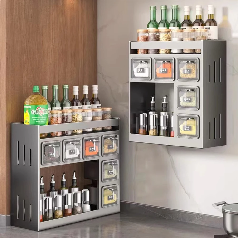 3-Tier Kitchen Storage Rack Stainless Steel Hanging Storage Rack Space-Saving Spice Organizer for Seasoning Jar Organize
3-Tier Kitchen Storage Rack Stainless Steel Hanging Storage Rack Space-Saving Spice Organizer for Seasoning Jar Organize