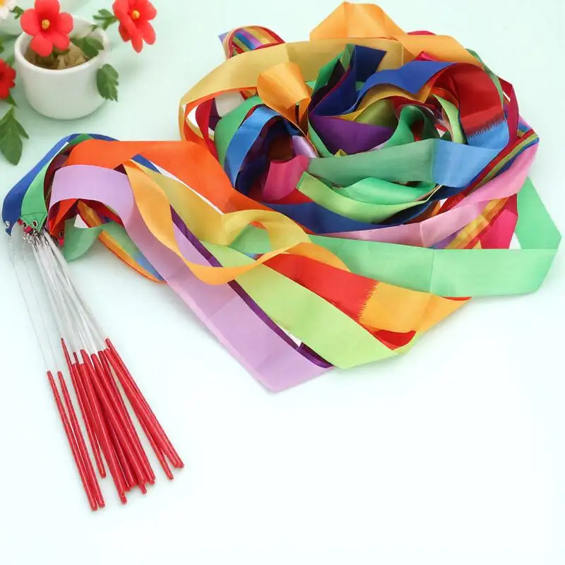 14pcs Colorful Rhythmic Gymnastics Ribbons Dance Streamers Chinese Oriental Circus Dance Exercise Color Guard Marching Band
14pcs Colorful Rhythmic Gymnastics Ribbons Dance Streamers Chinese Oriental Circus Dance Exercise Color Guard Marching Band