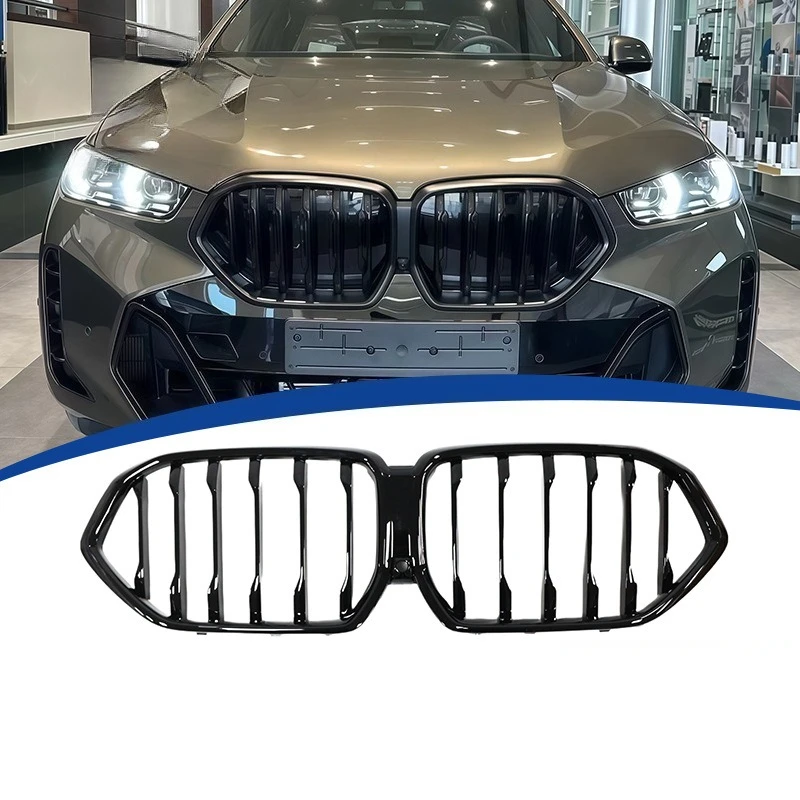 For BMW X6 G06 2023-2025 Gloss Black Single Slat Front Grille Glossy Mesh Grille Black Style Styling Upgrade Exterior Car Parts
For BMW X6 G06 2023-2025 Gloss Black Single Slat Front Grille Glossy Mesh Grille Black Style Styling Upgrade Exterior Car Parts