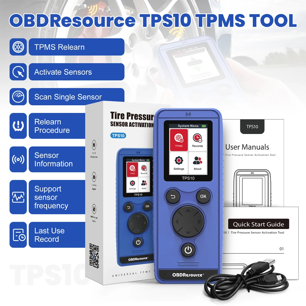 Car TPMS Reset Tool Universal TPS10 Auto Tire Pressure Monitoring Sensor Tool for Ford Jeep GMC Opel Buick Diagnostic Tools
Car TPMS Reset Tool Universal TPS10 Auto Tire Pressure Monitoring Sensor Tool for Ford Jeep GMC Opel Buick Diagnostic Tools