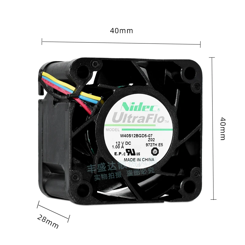 Nidec W40S12BGD5-07 DC 12V 1A 40x40x28mm 4-проводной охлаждающий вентилятор для сервера
Nidec W40S12BGD5-07 DC 12V 1A 40x40x28mm 4-проводной охлаждающий вентилятор для сервера