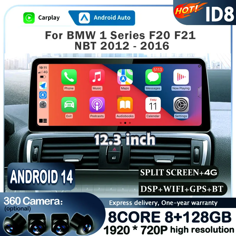 Android 14 LHD RHD id8 НОВЫЙ 12,3 дюйма для BMW 1 серии F20 F21 NBT 2012-2016 Автомобильный плеер Carplay Радио GPS-навигация 360 Камера
Android 14 LHD RHD id8 НОВЫЙ 12,3 дюйма для BMW 1 серии F20 F21 NBT 2012-2016 Автомобильный плеер Carplay Радио GPS-навигация 360 Камера