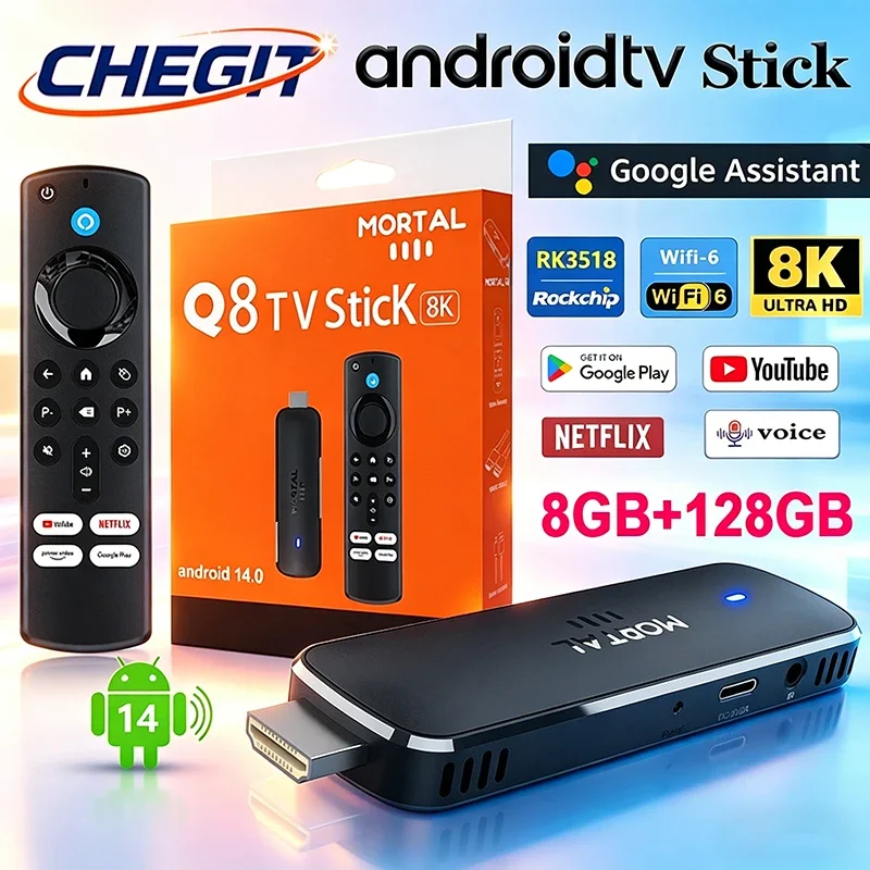 2026 8K Ultra HD TV Stick Dual UI Interface Dual Wifi6 Video Google Voice Assistant 8GB+128GB 4-Core Home Theater Media Player
2026 8K Ultra HD TV Stick Dual UI Interface Dual Wifi6 Video Google Voice Assistant 8GB+128GB 4-Core Home Theater Media Player