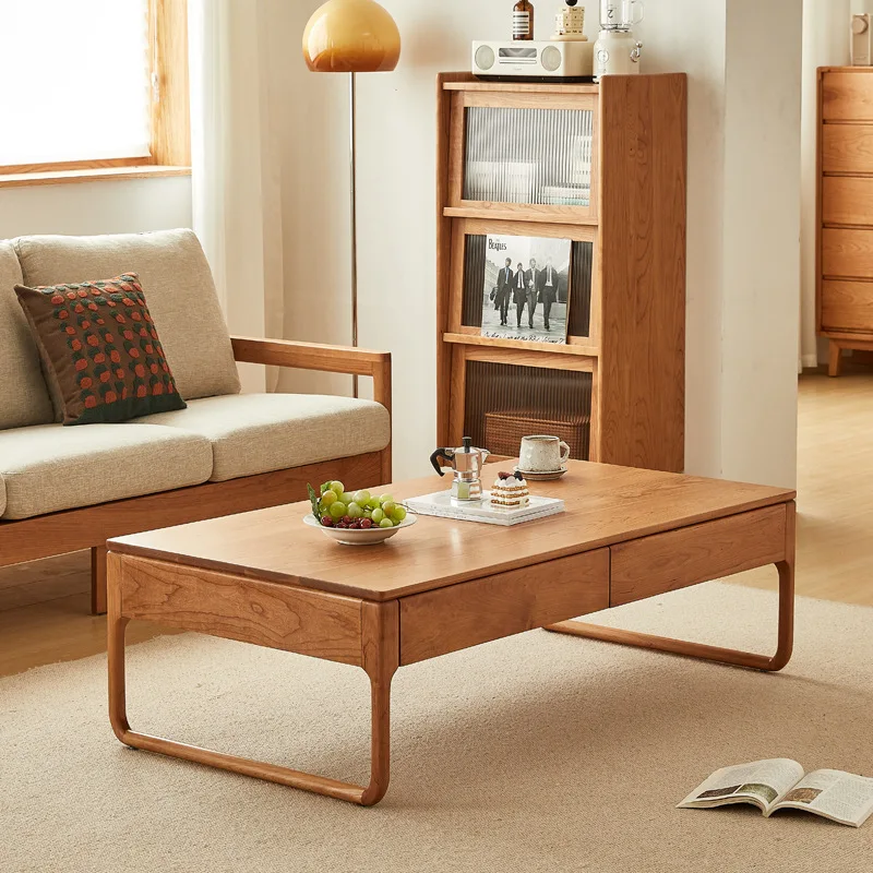 All solid wood coffee table cherry wood living room tea table household rectangular table small apartment TV cabinet
All solid wood coffee table cherry wood living room tea table household rectangular table small apartment TV cabinet
