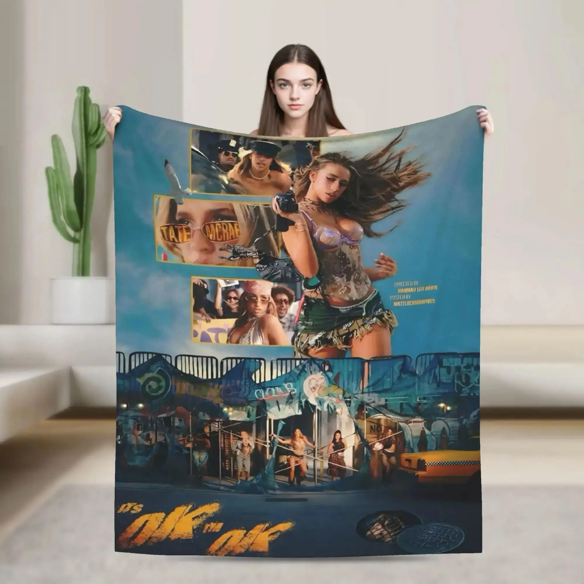 Tate McRae OK Blanket Soft Plush Throw Blanket Funny Flannel Bedspread for Home Decor Bedroom Bed Cover
Tate McRae OK Blanket Soft Plush Throw Blanket Funny Flannel Bedspread for Home Decor Bedroom Bed Cover