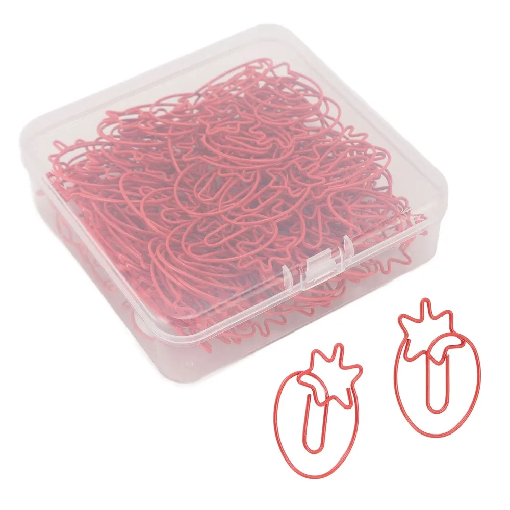 100 Pcs Strawberry Shape Strawberry Paper Clips Red Mini Size Metal Paper Clips 30mm with Storage Box Decorative Paper Clips
100 Pcs Strawberry Shape Strawberry Paper Clips Red Mini Size Metal Paper Clips 30mm with Storage Box Decorative Paper Clips