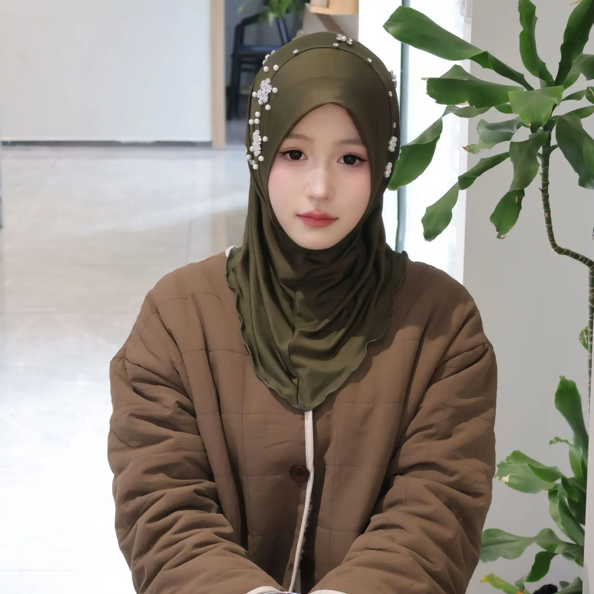 Luxury Diamonds Flower Amira Women Muslim Hijab Instant Scarf Turban Hat One Piece Headscarf Islam Head Wrap Pull On Shawls Cap
Luxury Diamonds Flower Amira Women Muslim Hijab Instant Scarf Turban Hat One Piece Headscarf Islam Head Wrap Pull On Shawls Cap