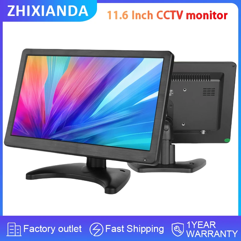 ZHIXIANDA 11.6 Inch 1920*1080P Plastic IPS LCD CCTV Monitors VGA BNC AV Input For Computer DSLR DVD PC Camera with Speaker
ZHIXIANDA 11.6 Inch 1920*1080P Plastic IPS LCD CCTV Monitors VGA BNC AV Input For Computer DSLR DVD PC Camera with Speaker