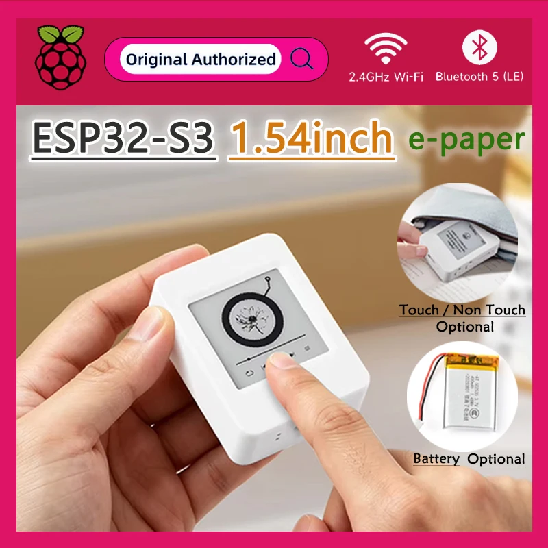 Waveshare ESP32-S3 1.54inch E-Paper AIoT Deve Board, Black/White, 200×200, Wi-Fi BLE Xiaozhi Deepseek Dual-mode Communica
Waveshare ESP32-S3 1.54inch E-Paper AIoT Deve Board, Black/White, 200×200, Wi-Fi BLE Xiaozhi Deepseek Dual-mode Communica