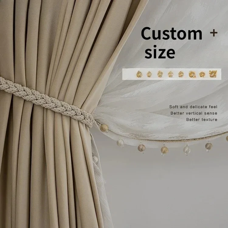 Custom Size Cream Beige Blackout Australian Cashmere Wool Velvet Insulation Curtain Curtains for Living Dining Room Bedroom
Custom Size Cream Beige Blackout Australian Cashmere Wool Velvet Insulation Curtain Curtains for Living Dining Room Bedroom