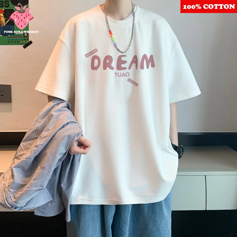 Summer Short sleeve Men T-shirt 2025 New 100% Cotton Letter Print T-shirt round neck Casual Comfort Y2k Tops Youth mens clothing
Summer Short sleeve Men T-shirt 2025 New 100% Cotton Letter Print T-shirt round neck Casual Comfort Y2k Tops Youth mens clothing