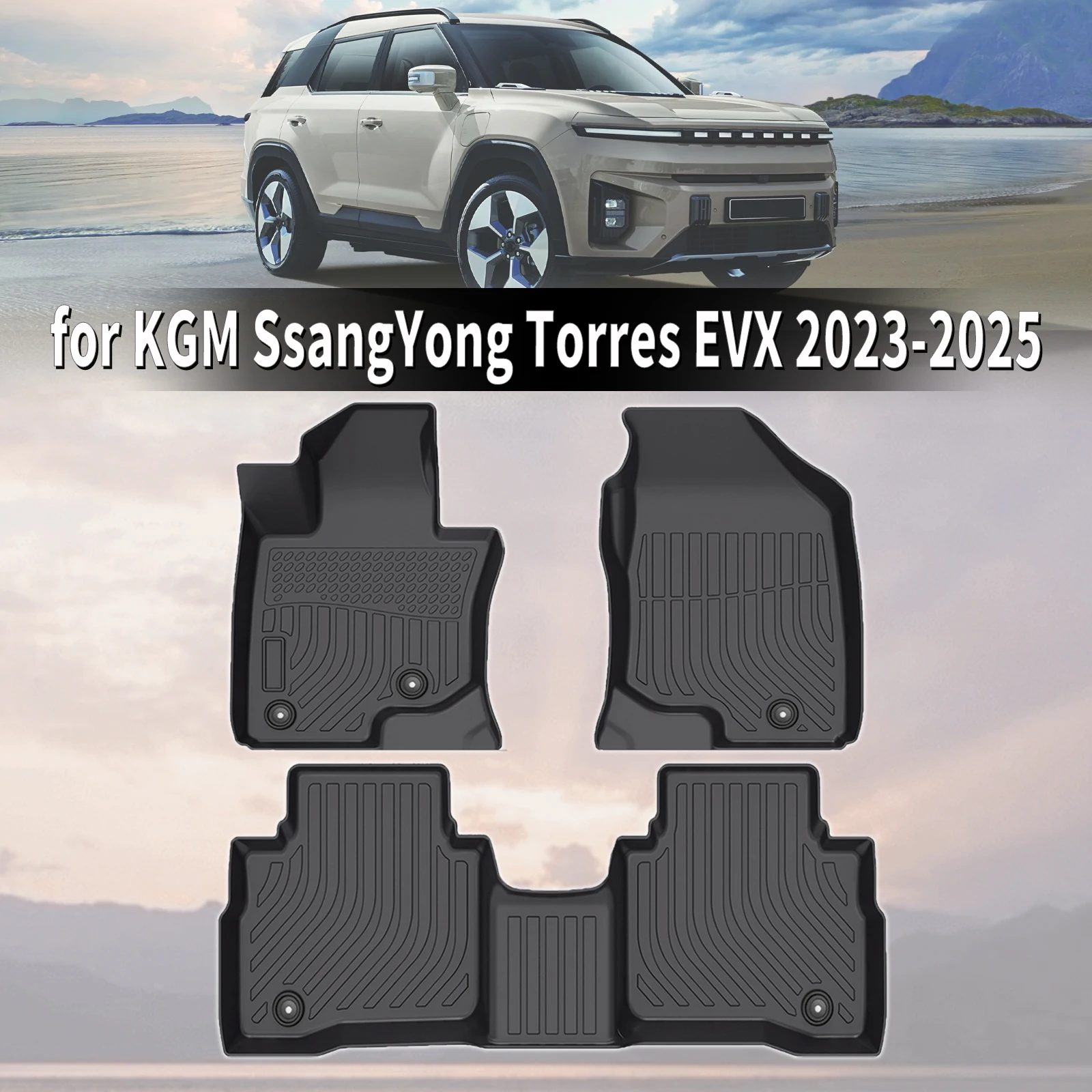 for KGM SsangYong Torres EVX 2023-2025 High Elastic TPE Car Floor & Trunk Mats, Wear Resistant, Easy Clean (Not For RHD)
for KGM SsangYong Torres EVX 2023-2025 High Elastic TPE Car Floor & Trunk Mats, Wear Resistant, Easy Clean (Not For RHD)
