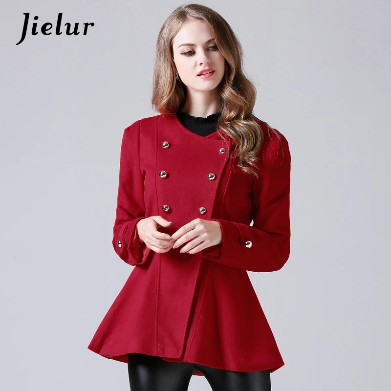 Autumn Red Wool Blends Winter Coat Women Fashion Lady Double-breasted V-neck Jackets Slim Ruffles Female Woolen Jacket XL
Autumn Red Wool Blends Winter Coat Women Fashion Lady Double-breasted V-neck Jackets Slim Ruffles Female Woolen Jacket XL